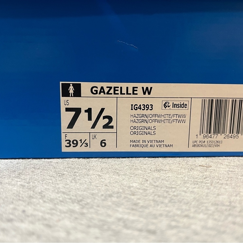 Adidas Classic Gazelle Suede Sneaker Hazy Green Women's Shoe Size 7.5 IG4393 - Picture 11 of 12